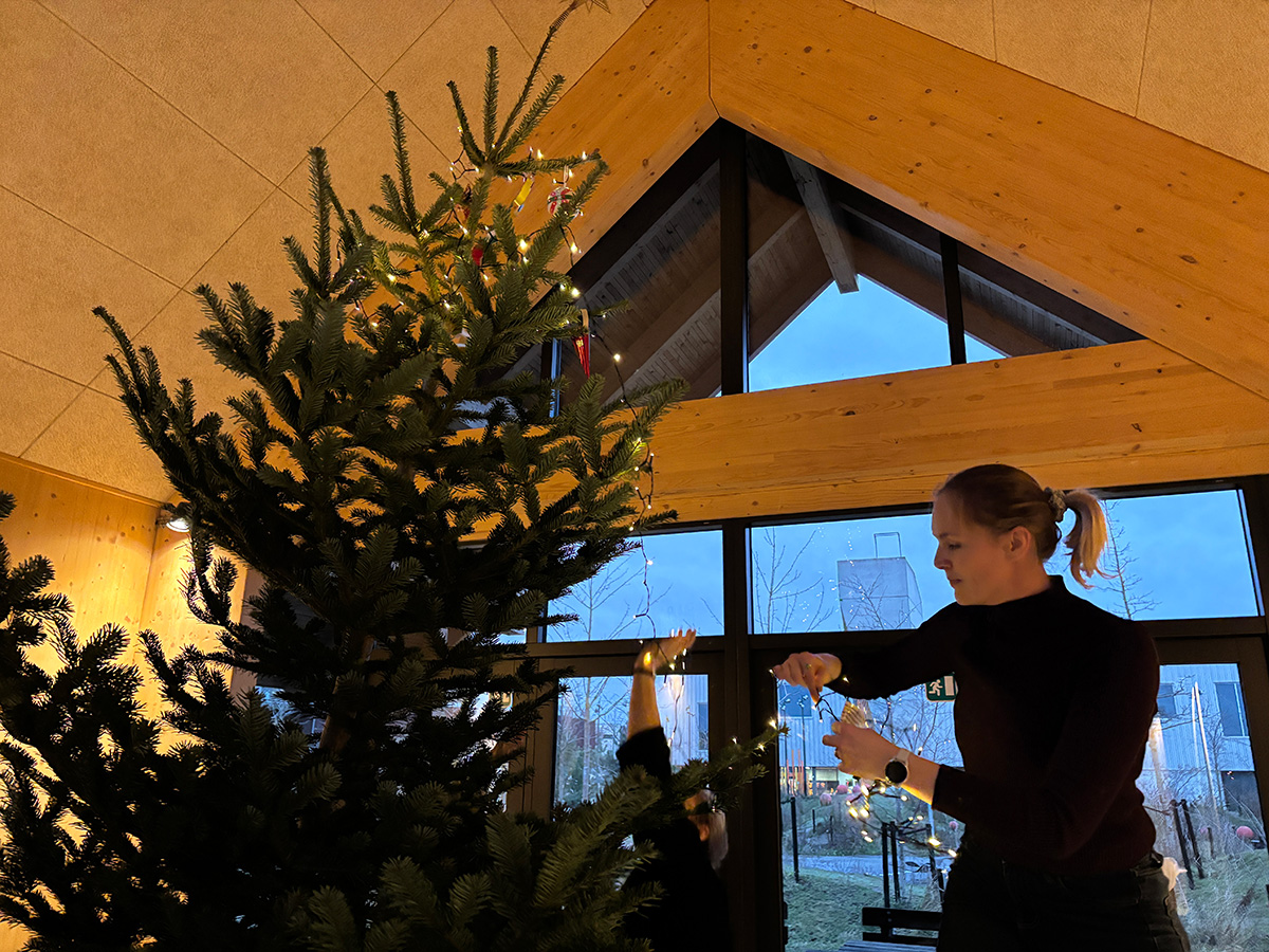 Julie pynter juletræ