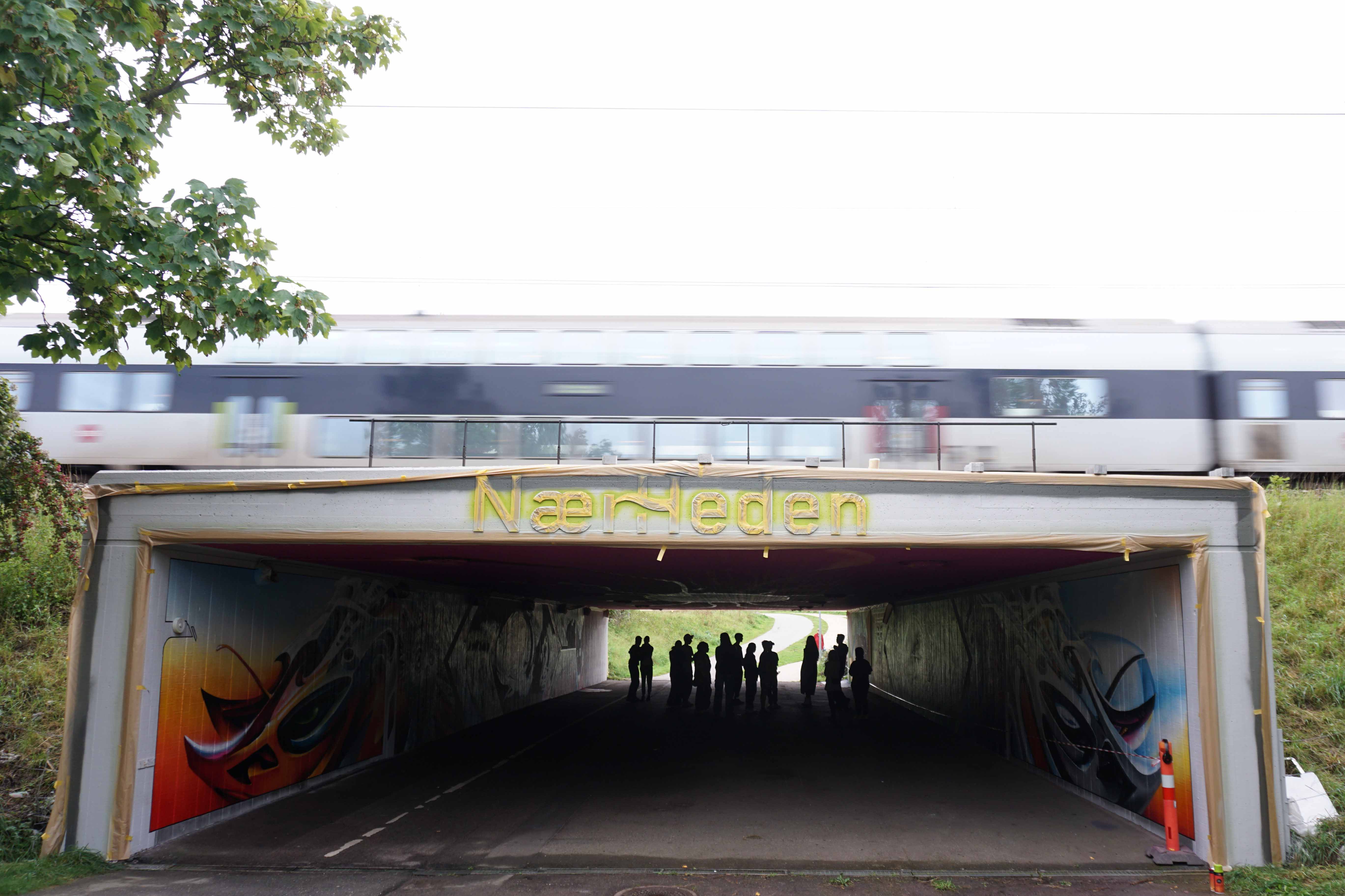 Tunnel til Nærheden med tog