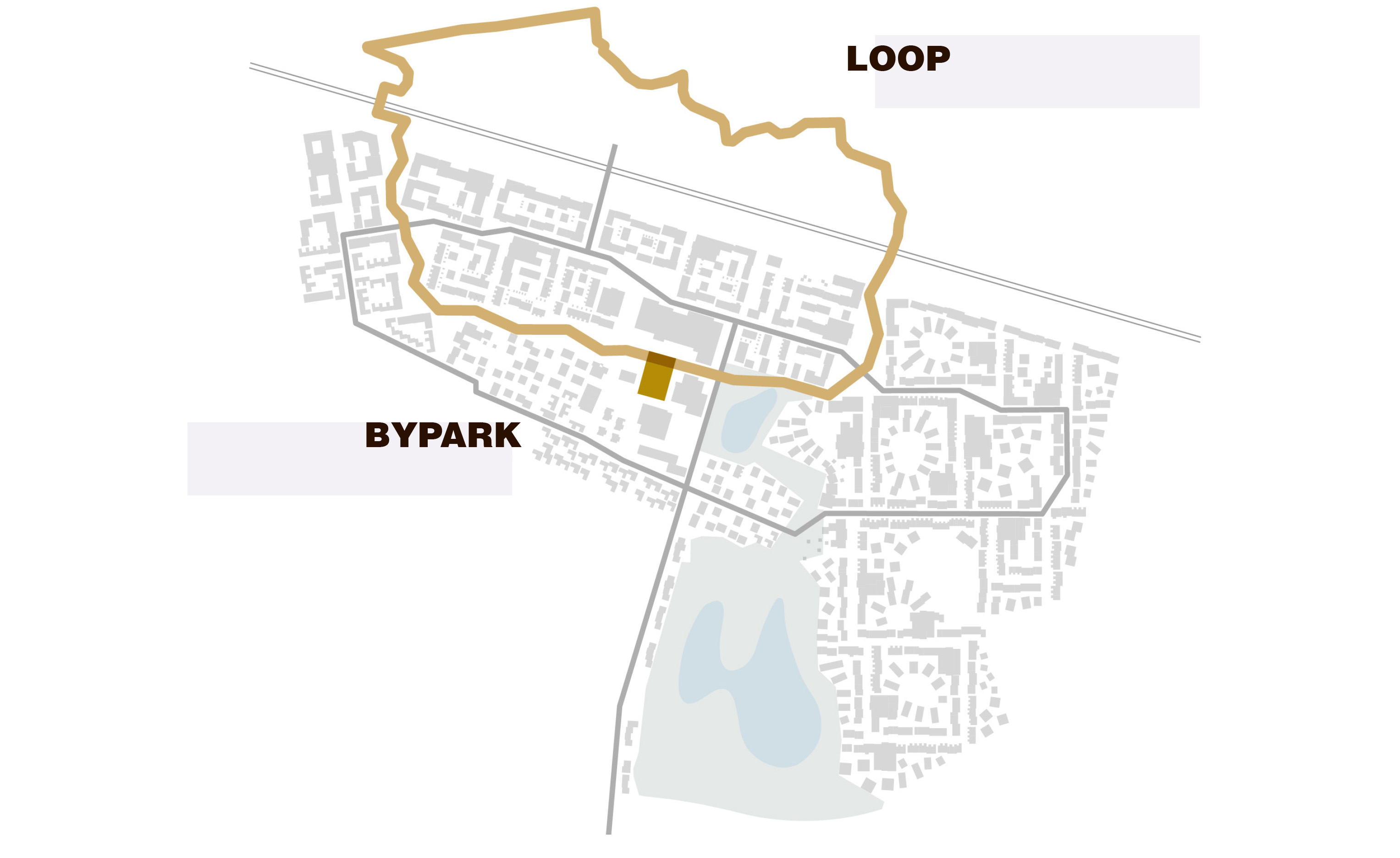 Skoleparken indtegnet i Loopet